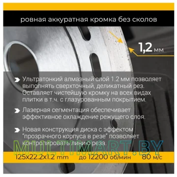 Отрезной диск алмазный Vira Rage Furious 605126 картинка 5